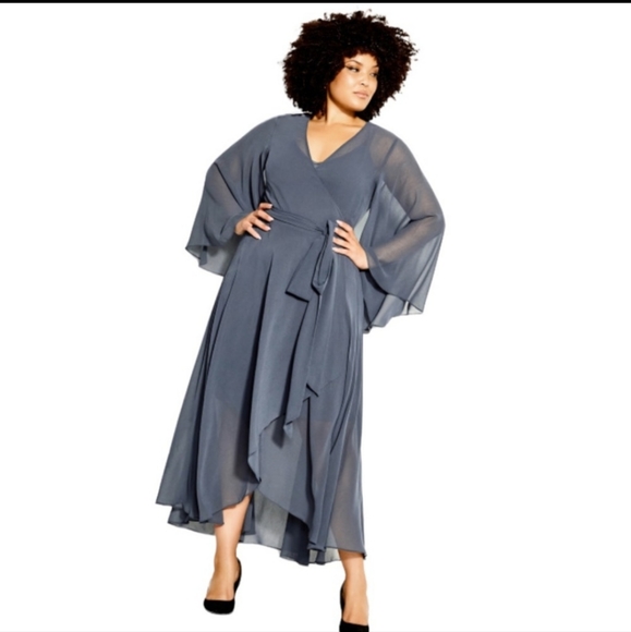 City Chic Dresses City Chic Fleetwood Maxi Dress In Slate Poshmark